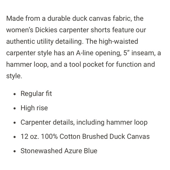 Dickies Duck Short High Rise - Picture 8 of 8